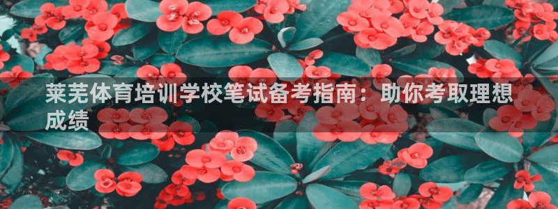 耀世集团小视频：莱芜体育培训学校笔试备考指南：助你考