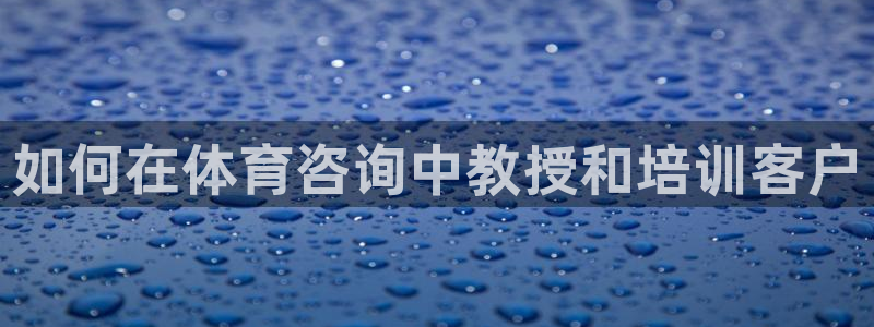 耀世国际集团董事长：如何在体育咨询中教授和培训客户